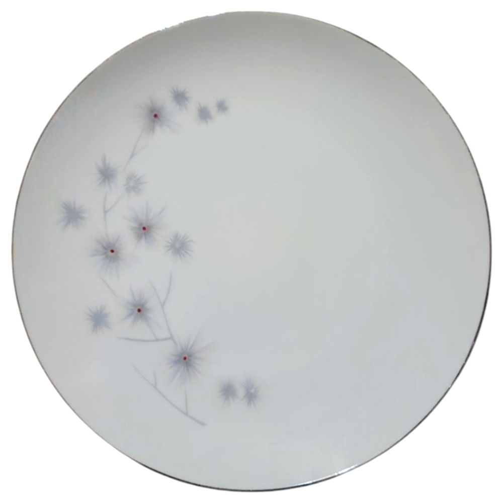 Vtg 60's Platinum Star Burst Creative Luncheon Plate 9.25" #1014